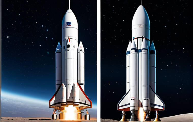 Here are two high-quality image prompts for Stable Diffusion XL, focusing on the themes of reusable rockets and their impact on space exploration: